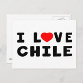 I LIEBE CHILE POSTKARTE (Vorne/Hinten)
