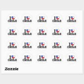 I LIEBE CHILE RUNDER AUFKLEBER (Blatt)