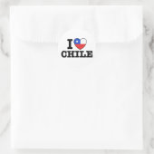 I LIEBE CHILE RUNDER AUFKLEBER (Tasche)