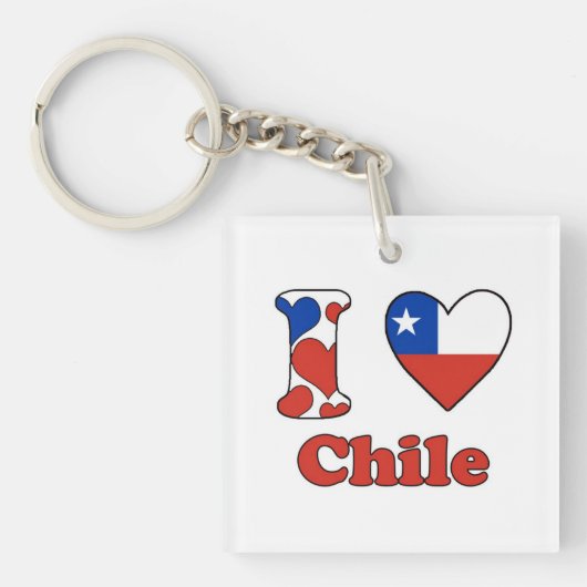 I LIEBE CHILE SCHLÜSSELANHÄNGER (Vorderseite)