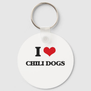 I Liebe Chili Hunde Schlüsselanhänger