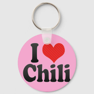 I LIEBE CHILI SCHLÜSSELANHÄNGER