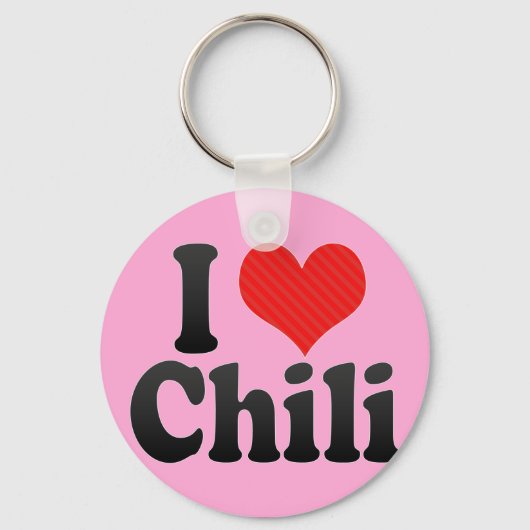 I LIEBE CHILI SCHLÜSSELANHÄNGER (Vorderseite)
