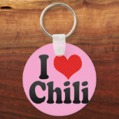 I LIEBE CHILI SCHLÜSSELANHÄNGER (Vorderseite)