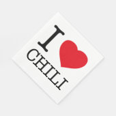 I LIEBE CHILI SERVIETTE (Ecke)