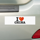 I LIEBE CHINA AUTOAUFKLEBER (Auf Auto)