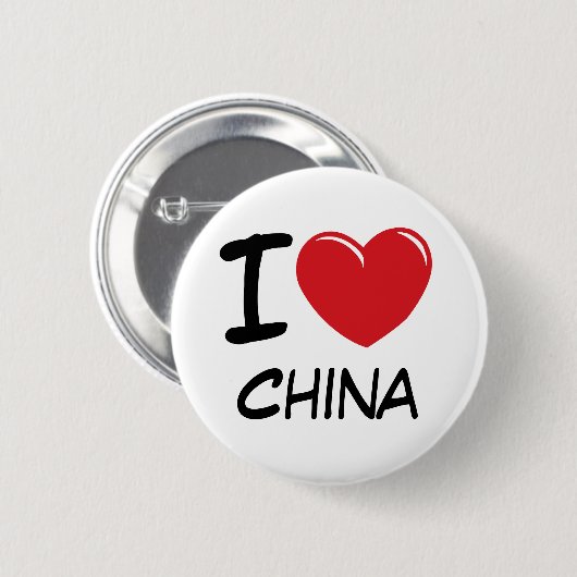I Liebe-China Button (Vorne & Hinten)