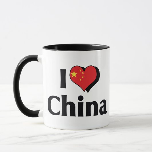 I Liebe China Flag Tasse (Links)