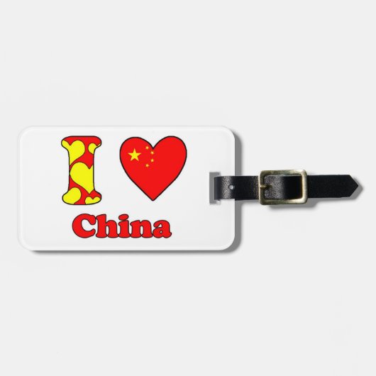 I LIEBE CHINA GEPÄCKANHÄNGER (Vorderseite horizontal)