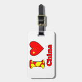 I LIEBE CHINA GEPÄCKANHÄNGER (Vorderseite vertikal)