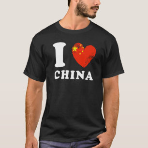 I Liebe China Herzenflagge China T-Shirt