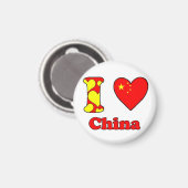 I Liebe China Magnet (Vorderseite/Rückseite)
