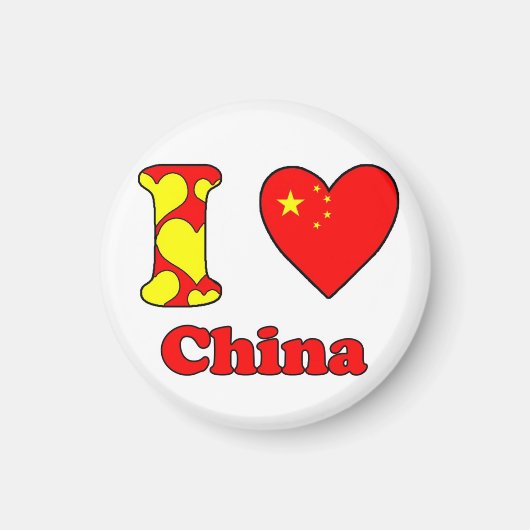 I Liebe China Magnet (Vorne)