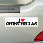 I LIEBE-CHINCHILLAS AUTOAUFKLEBER (Auf Auto)