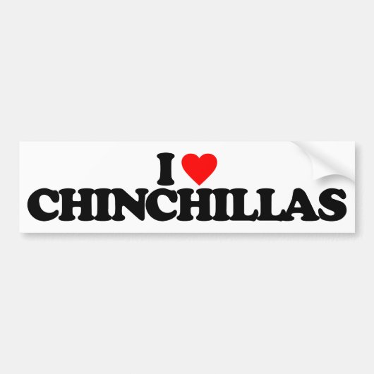 I LIEBE-CHINCHILLAS AUTOAUFKLEBER (Vorne)