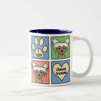 I Liebe-Chinese Cresteds Zweifarbige Tasse