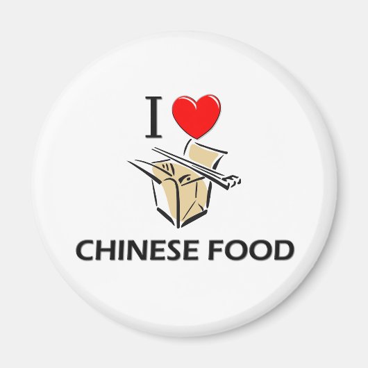 I Liebe chinesisches Essen Magnet (Vorne)