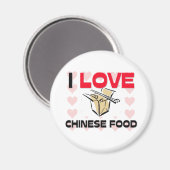 I Liebe chinesisches Essen Magnet (Vorderseite/Rückseite)
