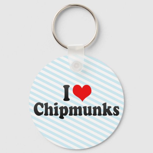 I Liebe Chipmunks Schlüsselanhänger (Vorderseite)