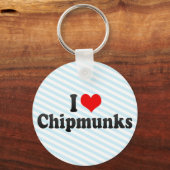 I Liebe Chipmunks Schlüsselanhänger (Vorderseite)