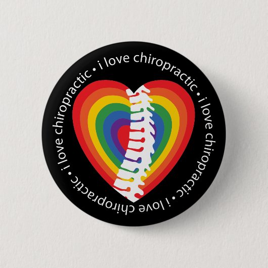 I Liebe-Chiropraktik-Knöpfe Button (Vorderseite)