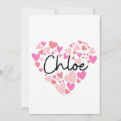 I Liebe Chloe Dankeskarte (Rückseite)