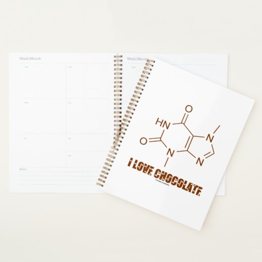 I Liebe Chocolate Theobromine Molecule Chemie Planer (Anzeige)