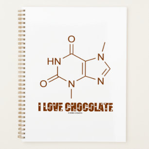 I Liebe Chocolate Theobromine Molecule Chemie Planer