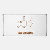 I Liebe Chocolate Theobromine Molecule Chemie Schreibtischunterlage (Vorderseite)