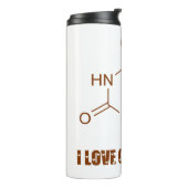 I Liebe Chocolate Theobromine Molecule Chemie Thermosbecher (Nach links gedreht)