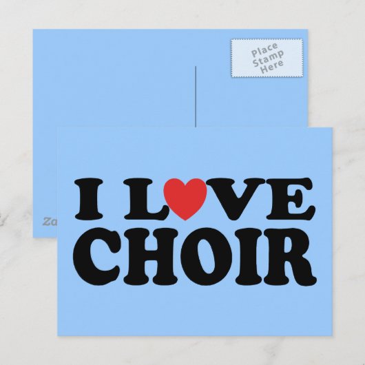 I Liebe Choir Postkarte (Vorne/Hinten)