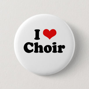 I Liebe-Chor-T-Shirt Button