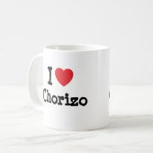 I Liebe Chorizo T - Shirt Kaffeetasse (Vorderseite Links)