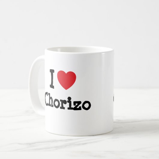 I Liebe Chorizo T - Shirt Kaffeetasse (Vorderseite Links)