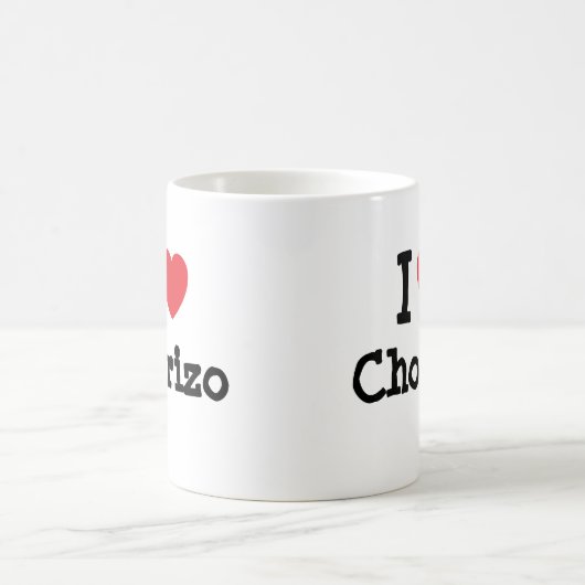 I Liebe Chorizo T - Shirt Kaffeetasse (Mittel)