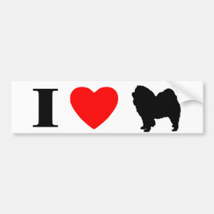 I Liebe-Chow-Chow Chow-Chowe Autoaufkleber