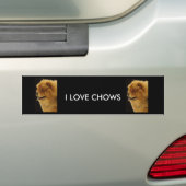 I LIEBE-CHOW-CHOWE AUTOAUFKLEBER (Auf Auto)