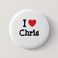 I Liebe Chris heart custom personalisiert