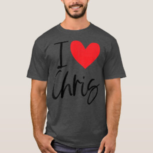 I Liebe Chris Name Heart Personalisiert Men Typ BE T-Shirt