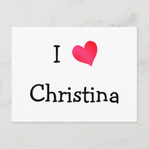 I Liebe Christina Postkarte