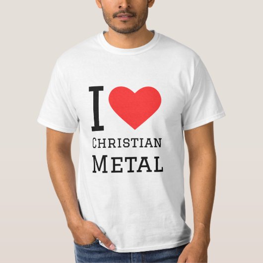 I Liebe christlicher Aufkleber aus Metall T-Shirt (Vorderseite)