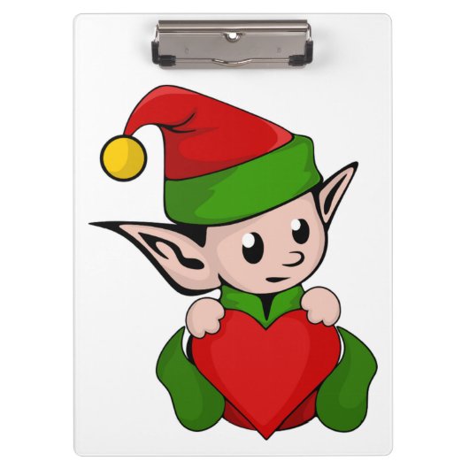"I LIEBE CHRISTMAS" ELF KLEMMBRETT (Vorderseite)