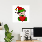 "I LIEBE CHRISTMAS" ELF POSTER (Heimbüro)