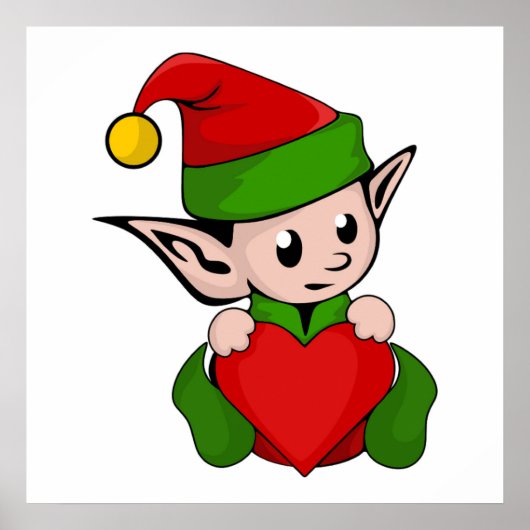 "I LIEBE CHRISTMAS" ELF POSTER (Vorne)