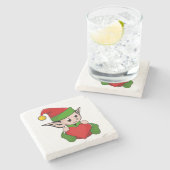 "I LIEBE CHRISTMAS" ELF STEINUNTERSETZER (Seitenansicht)