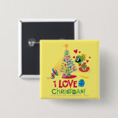 I Liebe Christmas - MARVIN THE MARTIAN™ Button (Vorne & Hinten)