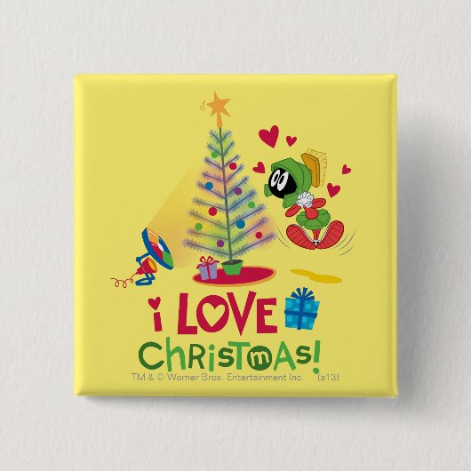 I Liebe Christmas - MARVIN THE MARTIAN™ Button (Vorderseite)