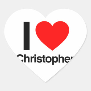i Liebe christopher Herz-Aufkleber