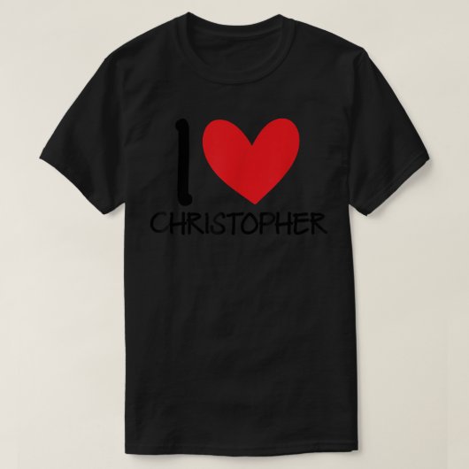 I Liebe Christopher Name Personalisiert Men Typ BE T-Shirt (Design vorne)