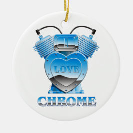 I Liebe-Chrom - Verzierung Keramikornament